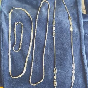 Trio of Sterling Silver Necklaces & 1 Bracelet